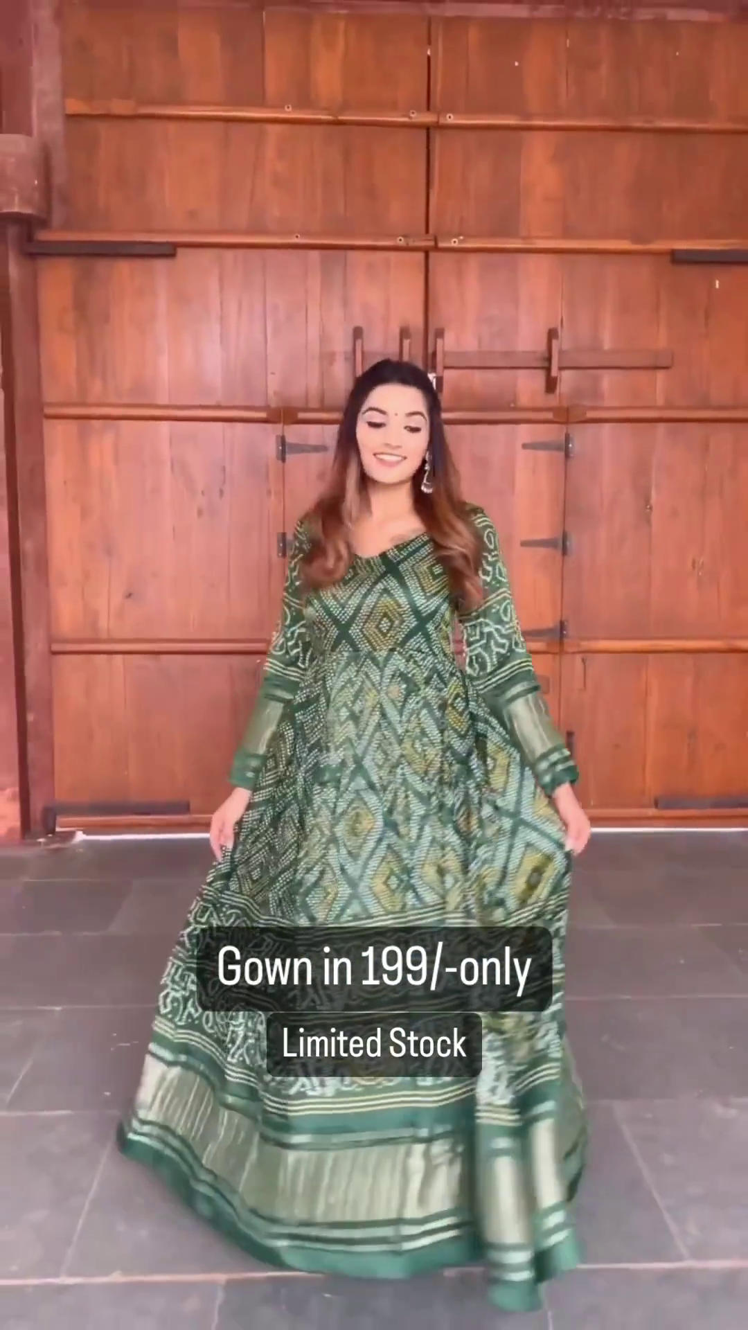 🌿✨ Elegant Green Printed Anarkali Gown for Women | Premium Ethnic Flared Dress | Festive, Casual, Party & Wedding Wear Collection ✨🌿
