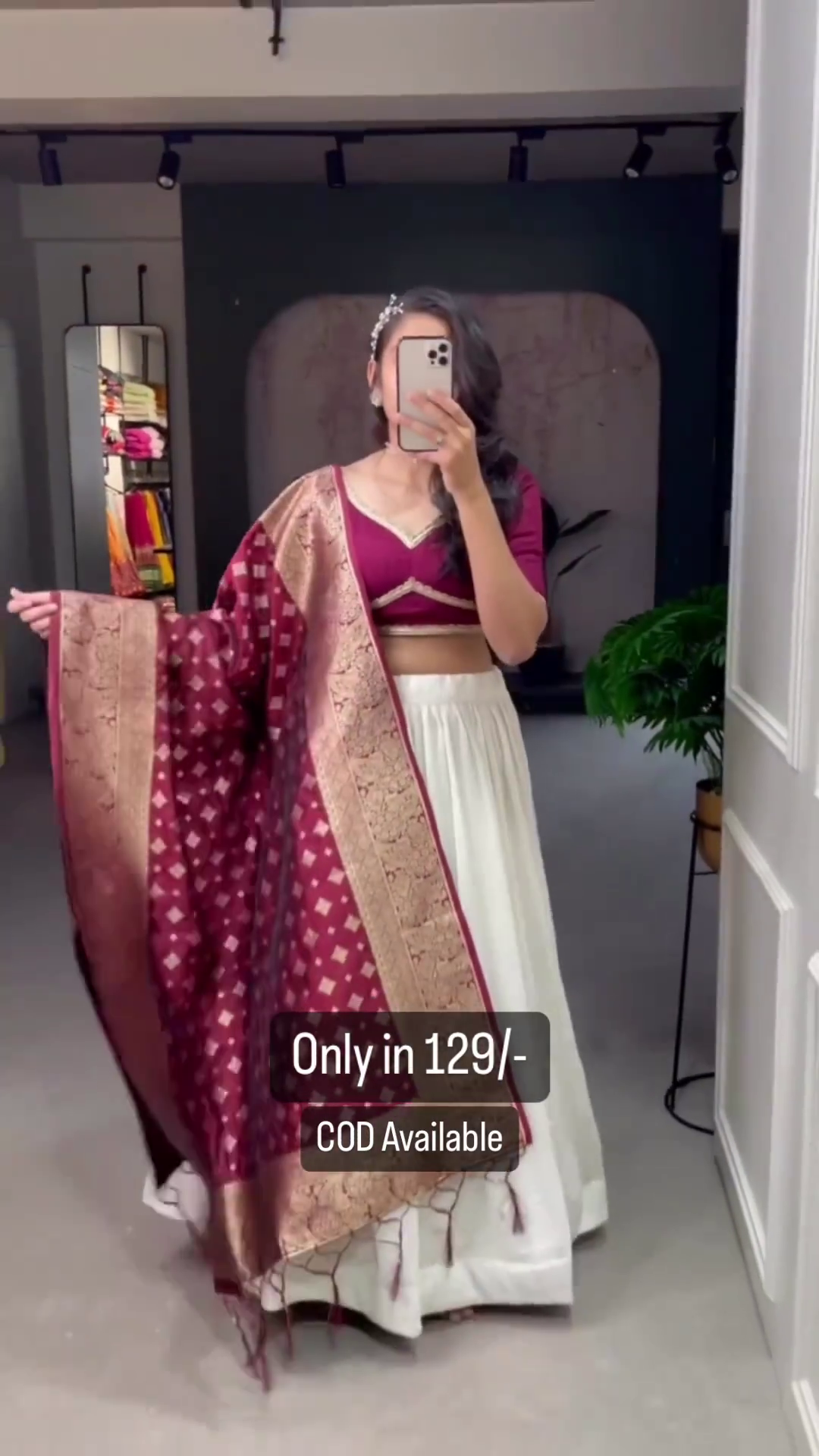 👑✨ Royal Maroon Designer Lehenga Choli Set with Premium Banarasi Dupatta | Traditional Festive, Wedding & Party Wear for Women ✨👑