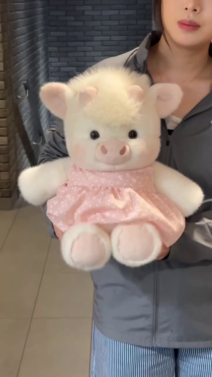 🐷💖 Premium Cute Plush Pig Soft Toy in Pink Dress