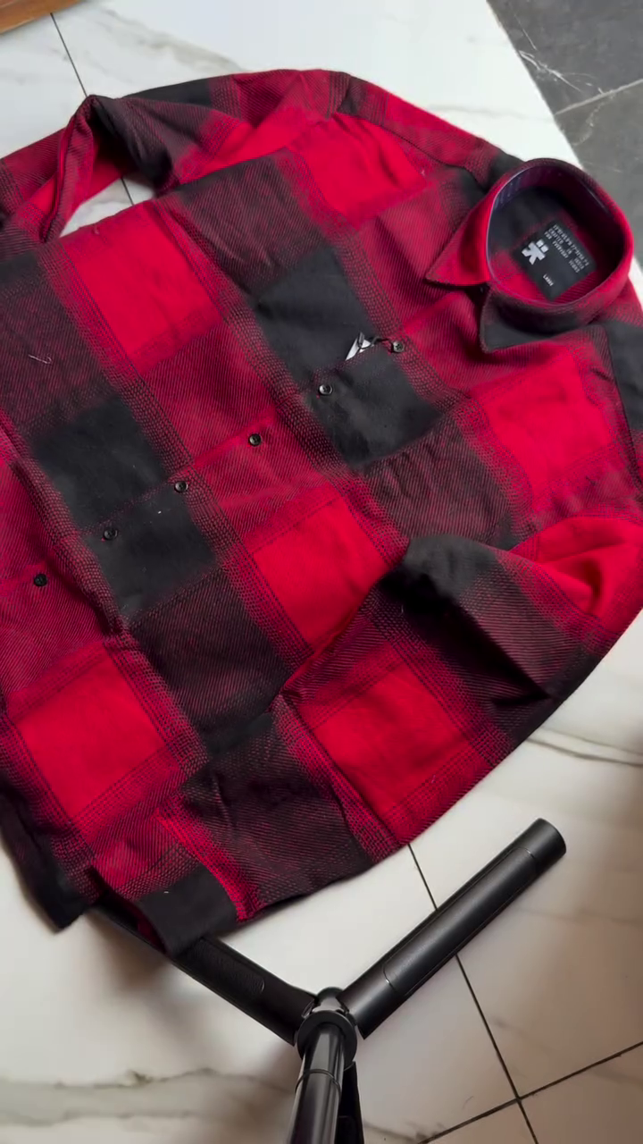 ❤️🖤 Premium Red & Black Checkered Casual Shirt | Trendy Oversized Plaid Button-Down Shirt for Men & Women | Stylish Streetwear & Everyday Wear | Multiple Colours, Designs & Sizes XXS–XXL