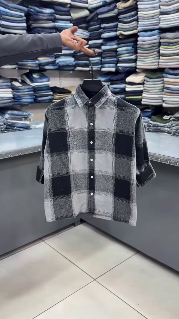 ❤️ Premium Red & White Checked Shirt – Stylish Half-Sleeve Casual Plaid Shirt for Men | Modern Streetwear Collection