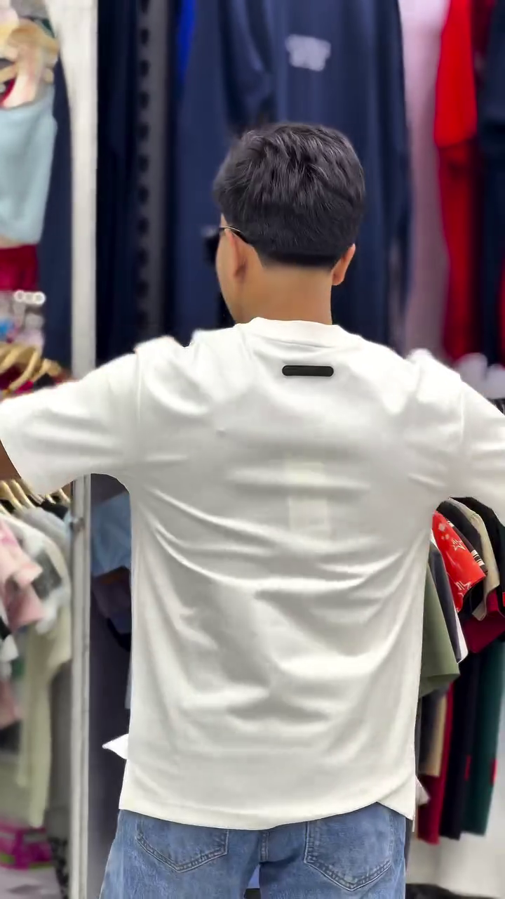 🤍 Premium White Textured Panel T-Shirt – Modern Casual Streetwear for Men 🔥