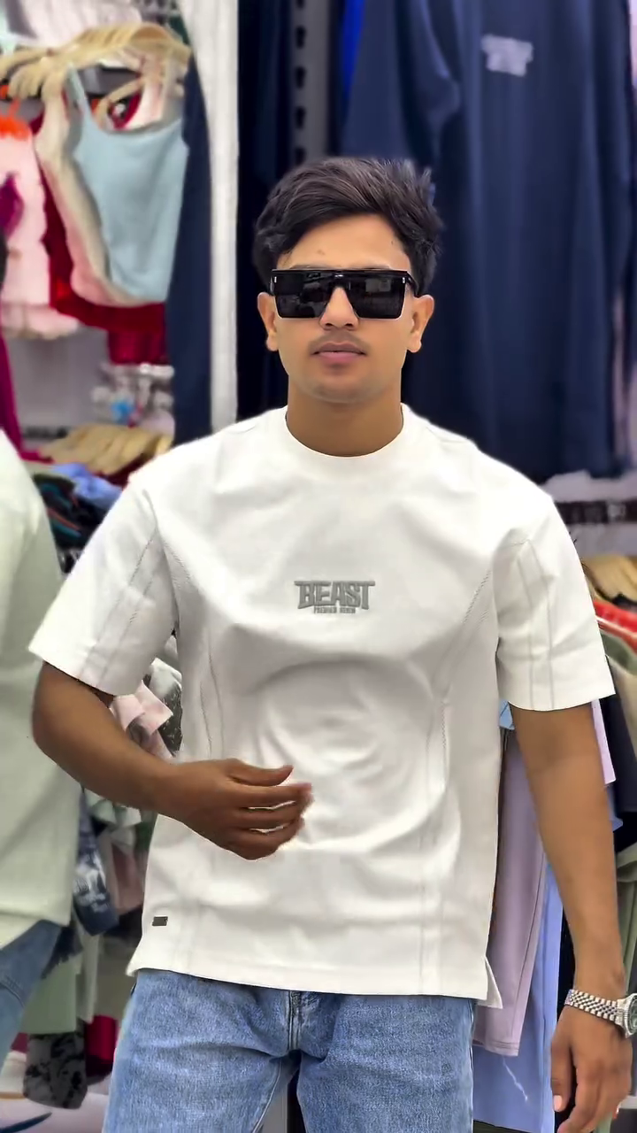 🤍 Premium White Textured Panel T-Shirt – Modern Casual Streetwear for Men 🔥