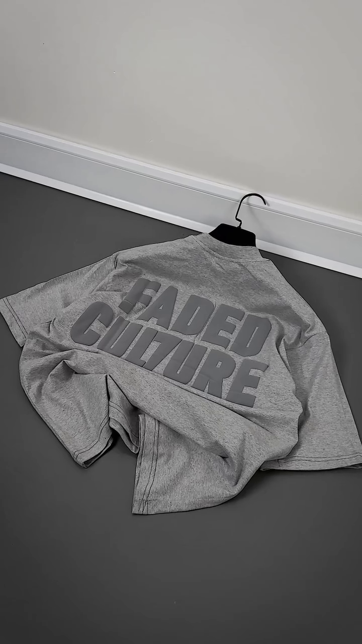 🖤🤍 Premium “Faded Culture” Oversized T-Shirt – Bold Back Graphic Streetwear Tee for Men & Women 🔥👕✨