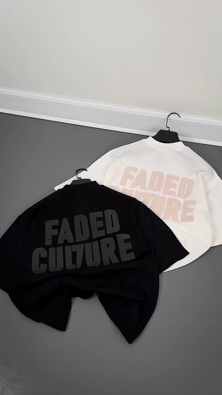 🖤🤍 Premium “Faded Culture” Oversized T-Shirt – Bold Back Graphic Streetwear Tee for Men & Women 🔥👕✨